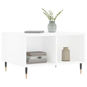 vidaXL Τραπεζάκι Σαλονιού Λευκό 60x50x36,5cm από Επεξεργασμένο Ξύλο 1 τεμ.