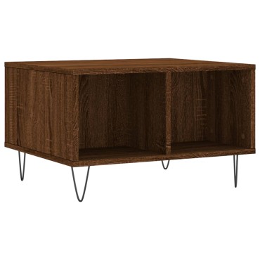 vidaXL Τραπεζάκι Σαλονιού Καφέ Δρυς 60x50x36,5cm Επεξεργασμένο Ξύλο 1 τεμ.