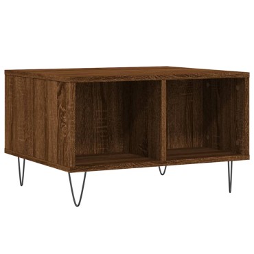 vidaXL Τραπεζάκι Σαλονιού Καφέ Δρυς 60x50x36,5cm Επεξεργασμένο Ξύλο 1 τεμ.