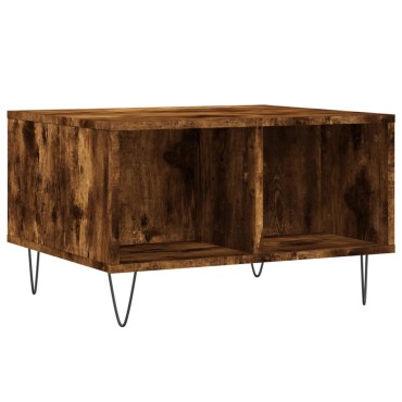 vidaXL Τραπεζάκι Σαλονιού Καπνιστή Δρυς 60x50x36,5cm Επεξεργασμ. Ξύλο 1 τεμ.