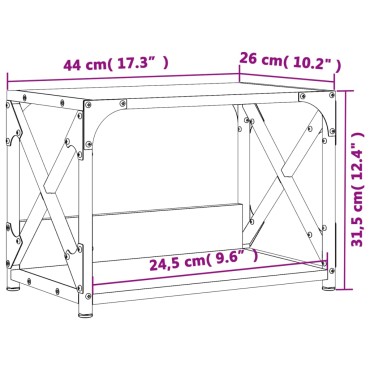 vidaXL Βάση Εκτυπωτή 2 Επιπέδων Καφέ Δρυς 44x26x31,5 εκ Επεξ. Ξύλο