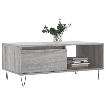 vidaXL Τραπεζάκι Σαλονιού Γκρι Sonoma 90x50x36,5cm Επεξεργασμένο Ξύλο 1 τεμ.