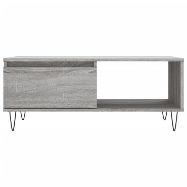 vidaXL Τραπεζάκι Σαλονιού Γκρι Sonoma 90x50x36,5cm Επεξεργασμένο Ξύλο 1 τεμ.