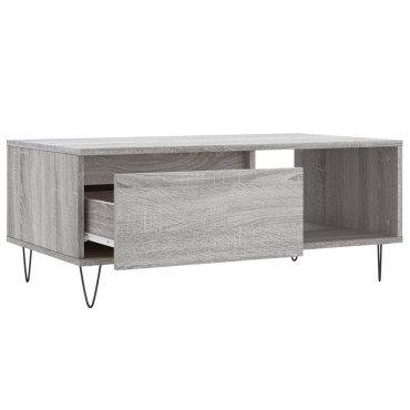 vidaXL Τραπεζάκι Σαλονιού Γκρι Sonoma 90x50x36,5cm Επεξεργασμένο Ξύλο 1 τεμ.