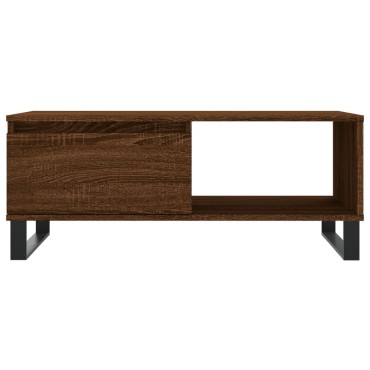 vidaXL Τραπεζάκι Σαλονιού Καφέ Δρυς 90x50x36,5cm Επεξεργασμ. Ξύλο 1 τεμ.