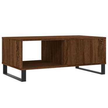 vidaXL Τραπεζάκι Σαλονιού Καφέ Δρυς 90x50x36,5cm Επεξεργασμ. Ξύλο 1 τεμ.
