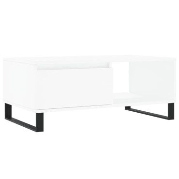 vidaXL Τραπεζάκι Σαλονιού Λευκό 90x50x36,5cm Επεξεργασμένο Ξύλο 1 τεμ.