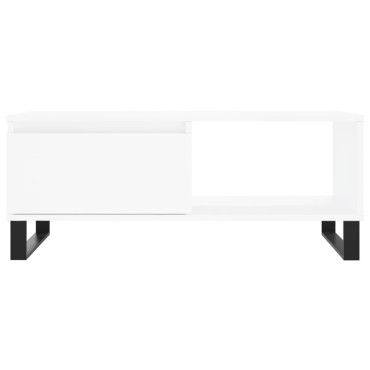 vidaXL Τραπεζάκι Σαλονιού Λευκό 90x50x36,5cm Επεξεργασμένο Ξύλο 1 τεμ.