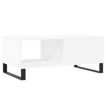 vidaXL Τραπεζάκι Σαλονιού Λευκό 90x50x36,5cm Επεξεργασμένο Ξύλο 1 τεμ.