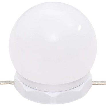 vidaXL Μπουντουάρ με LED Φώτα Λευκό 96x40x142cm 1 τεμ.