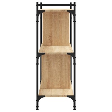 vidaXL Βιβλιοθήκη 3 Επιπέδων Sonoma Δρυς 76x32x88cm Επεξ. Ξύλο 1 τεμ.