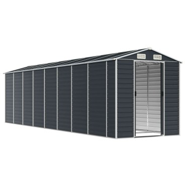 vidaXL Αποθήκη Κήπου Ανθρακί 191x725x198 εκ. από Γαλβανισμένο Ατσάλι