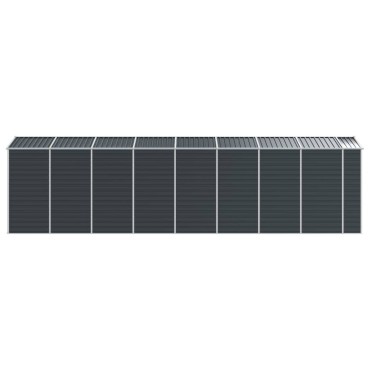 vidaXL Αποθήκη Κήπου Ανθρακί 191x725x198 εκ. από Γαλβανισμένο Ατσάλι