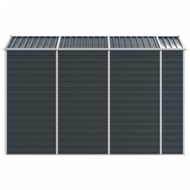 vidaXL Αποθήκη Κήπου Ανθρακί 191x300x198 εκ. Γαλβανισμένο Ατσάλι