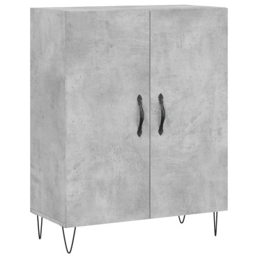 vidaXL Ντουλάπι Γκρι Σκυροδέματος 69,5x34x180cm Επεξεργασμένο Ξύλο 1 τεμ.
