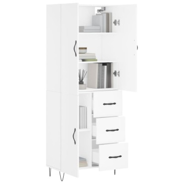vidaXL Ντουλάπι Λευκό 69,5x34x180cm από Επεξεργασμένο Ξύλο 1 τεμ.