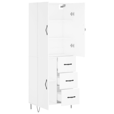 vidaXL Ντουλάπι Λευκό 69,5x34x180cm από Επεξεργασμένο Ξύλο 1 τεμ.