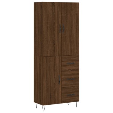 vidaXL Ντουλάπι Καφέ Δρυς 69,5x34x180cm από Επεξεργασμένο Ξύλο 1 τεμ.