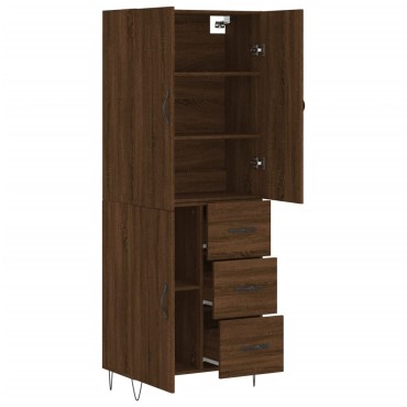 vidaXL Ντουλάπι Καφέ Δρυς 69,5x34x180cm από Επεξεργασμένο Ξύλο 1 τεμ.
