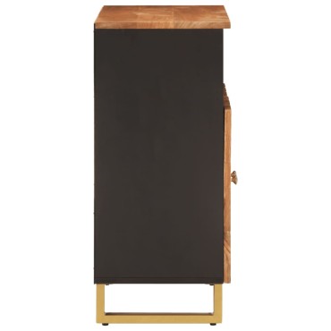 vidaXL Βοηθητικό Έπιπλο Καφέ/Μαύρο 60x33,5x75cm Μασίφ Ξύλο Μάνγκο 1 τεμ.