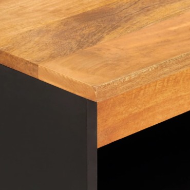 vidaXL Βοηθητικό Έπιπλο Καφέ/Μαύρο 60x33,5x75cm Μασίφ Ξύλο Μάνγκο 1 τεμ.