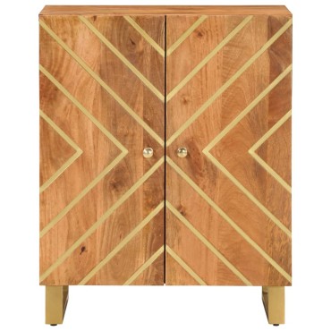 vidaXL Βοηθητικό Έπιπλο Καφέ/Μαύρο 60x33,5x75cm Μασίφ Ξύλο Μάνγκο 1 τεμ.