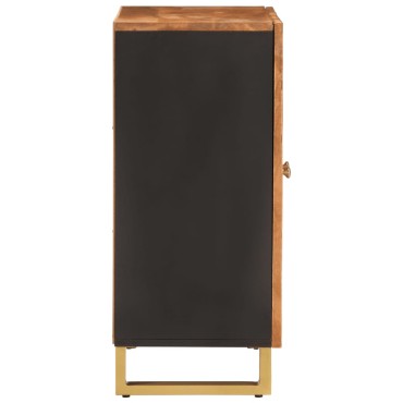 vidaXL Βοηθητικό Έπιπλο Καφέ/Μαύρο 60x33,5x75cm Μασίφ Ξύλο Μάνγκο 1 τεμ.
