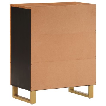 vidaXL Βοηθητικό Έπιπλο Καφέ/Μαύρο 60x33,5x75cm Μασίφ Ξύλο Μάνγκο 1 τεμ.