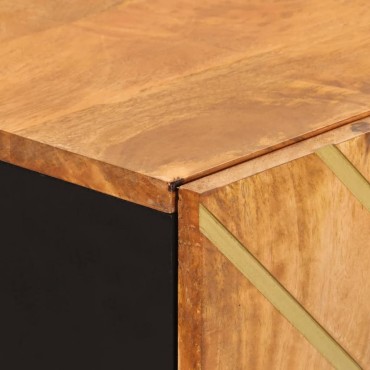 vidaXL Βοηθητικό Έπιπλο Καφέ/Μαύρο 60x33,5x75cm Μασίφ Ξύλο Μάνγκο 1 τεμ.