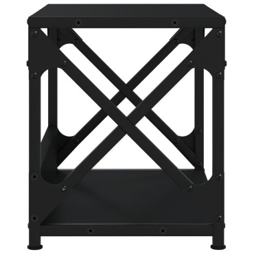 vidaXL Βάση Εκτυπωτή 2 Επιπέδων Μαύρη 44x26x31,5 εκ Επεξεργασμένο Ξύλο