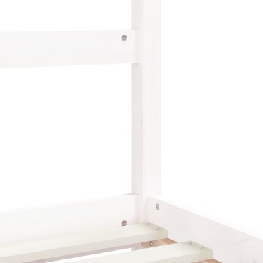 vidaXL Πλαίσιο Παιδικού Κρεβατιού Λευκό 80x160cm Μασίφ Ξύλο Πεύκου 1 τεμ. - Μονό