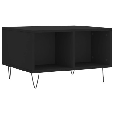 vidaXL Τραπεζάκι Σαλονιού Μαύρο 60x50x36,5cm από Επεξεργασμένο Ξύλο 1 τεμ.