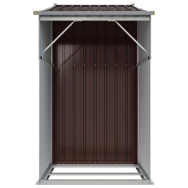 vidaXL Αποθήκη Κήπου Καφέ 277 x 93 x 179 εκ. από Γαλβανισμένο Ατσάλι