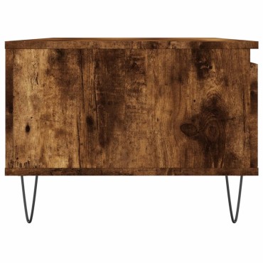 vidaXL Τραπεζάκι Σαλονιού Καπνιστή Δρυς 90x50x36,5cm Επεξεργ. Ξύλο 1 τεμ.