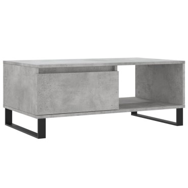 vidaXL Τραπεζάκι Σαλονιού Γκρι Σκυροδ. 90x50x36,5cm Επεξεργ. Ξύλο 1 τεμ.
