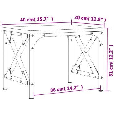 vidaXL Βάση Εκτυπωτή Καφέ Δρυς 40 x 30 x 31 εκ. από Επεξεργασμένο Ξύλο