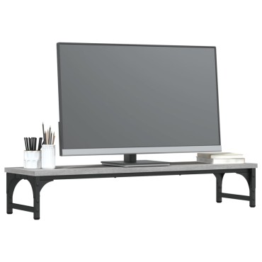 vidaXL Βάση Οθόνης Γκρι Sonoma 85x23x15,5 εκ. από Επεξεργασμένο Ξύλο