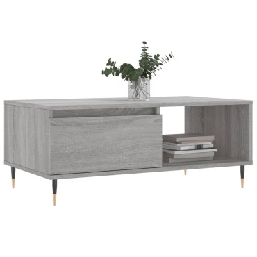 vidaXL Τραπεζάκι Σαλονιού Γκρι Sonoma 90x50x36,5cm Επεξεργασμένο Ξύλο 1 τεμ.