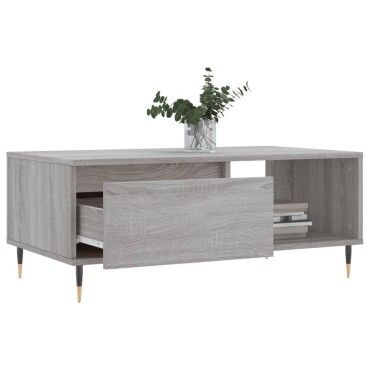 vidaXL Τραπεζάκι Σαλονιού Γκρι Sonoma 90x50x36,5cm Επεξεργασμένο Ξύλο 1 τεμ.