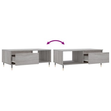 vidaXL Τραπεζάκι Σαλονιού Γκρι Sonoma 90x50x36,5cm Επεξεργασμένο Ξύλο 1 τεμ.