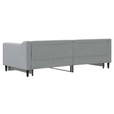 vidaXL Καναπές Κρεβάτι Συρόμενος Ανοιχτό Γκρι 90 x 200 εκ. Υφασμάτινος