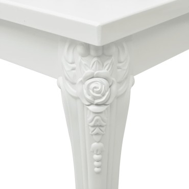 vidaXL Τραπεζάκι Σαλονιού Γυαλ. Λευκό 100x50x42cm Επεξεργ. Ξύλο 1 τεμ.