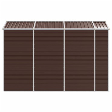 vidaXL Αποθήκη Κήπου Καφέ 191x300x198 εκ. Γαλβανισμένο Ατσάλι