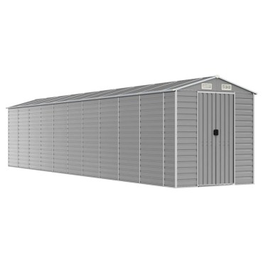 vidaXL Αποθήκη Κήπου Ανοιχτό Γκρι 191x895x198 εκ. Γαλβανισμένο Ατσάλι