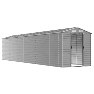 vidaXL Αποθήκη Κήπου Ανοιχτό Γκρι 191x895x198 εκ. Γαλβανισμένο Ατσάλι