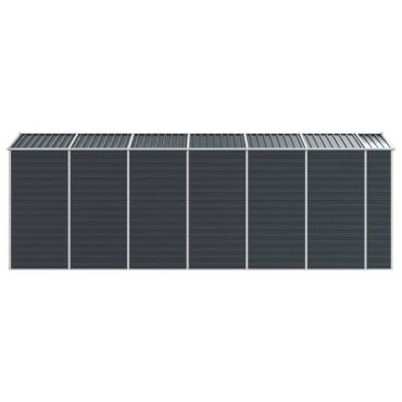 vidaXL Αποθήκη Κήπου Ανθρακί 191x555x198 εκ. Γαλβανισμένο Ατσάλι