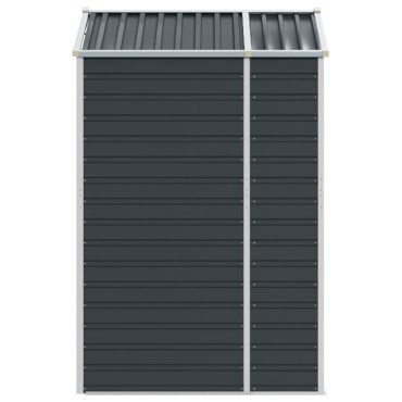 vidaXL Αποθήκη Κήπου Ανθρακί 191x130x198 εκ. Γαλβανισμένο Ατσάλι