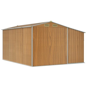 vidaXL Αποθήκη Κήπου Ανοιχτό Γκρι 277x365,5x179εκ. Γαλβανισμένο Ατσάλι