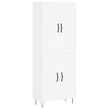vidaXL Ντουλάπι Λευκό 69,5x34x180cm από Επεξεργασμένο Ξύλο 1 τεμ.
