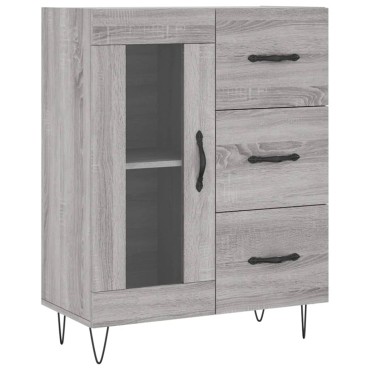 vidaXL Ντουλάπι Γκρι Sonoma 69,5x34x180cm Επεξεργασμένο Ξύλο 1 τεμ.